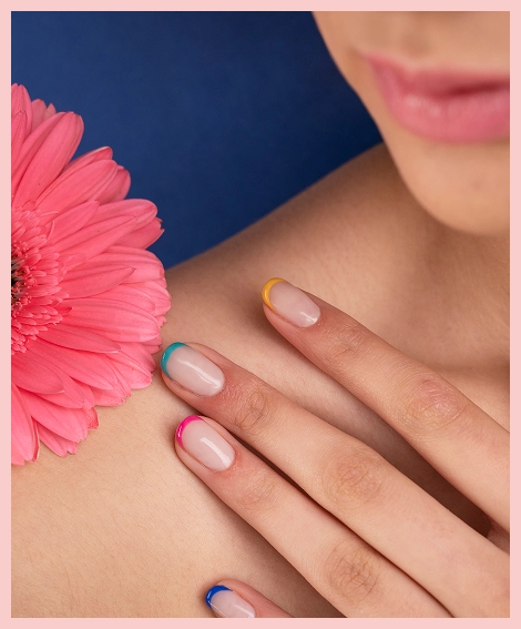 ongles multicouleur